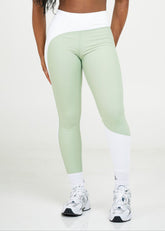 prime ribbed pastel color-block leggings
