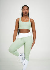 prime ribbed pastel color-block bra