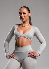BarreMotion Seamless Long-Sleeve Sports Bra