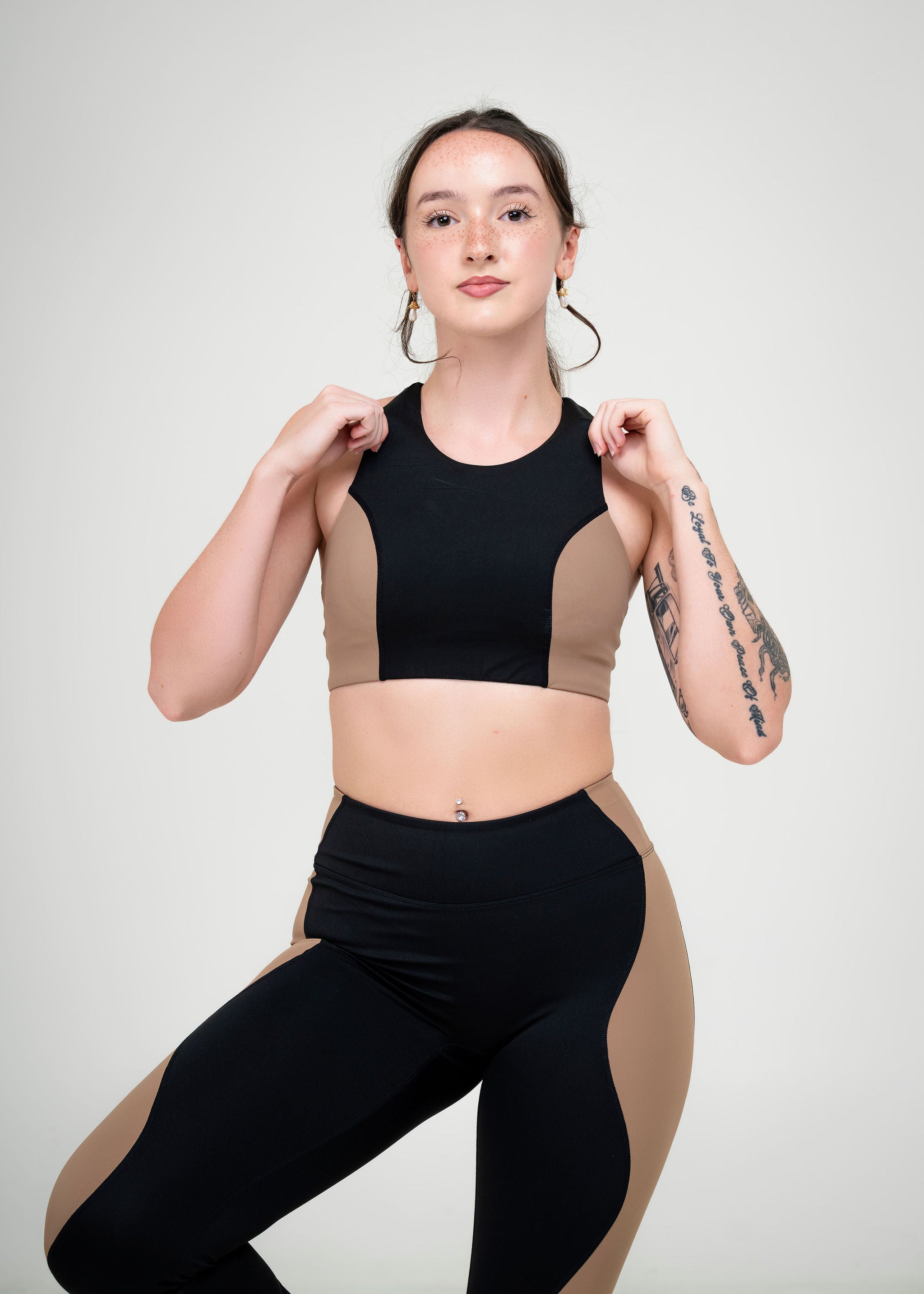 wave color-block racer back top