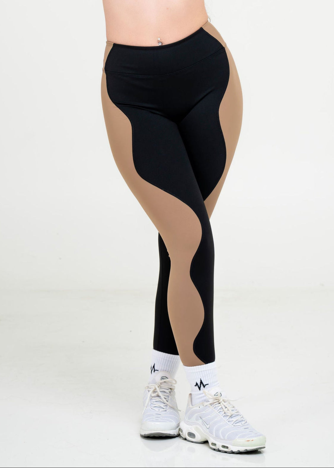 wave color-block leggings