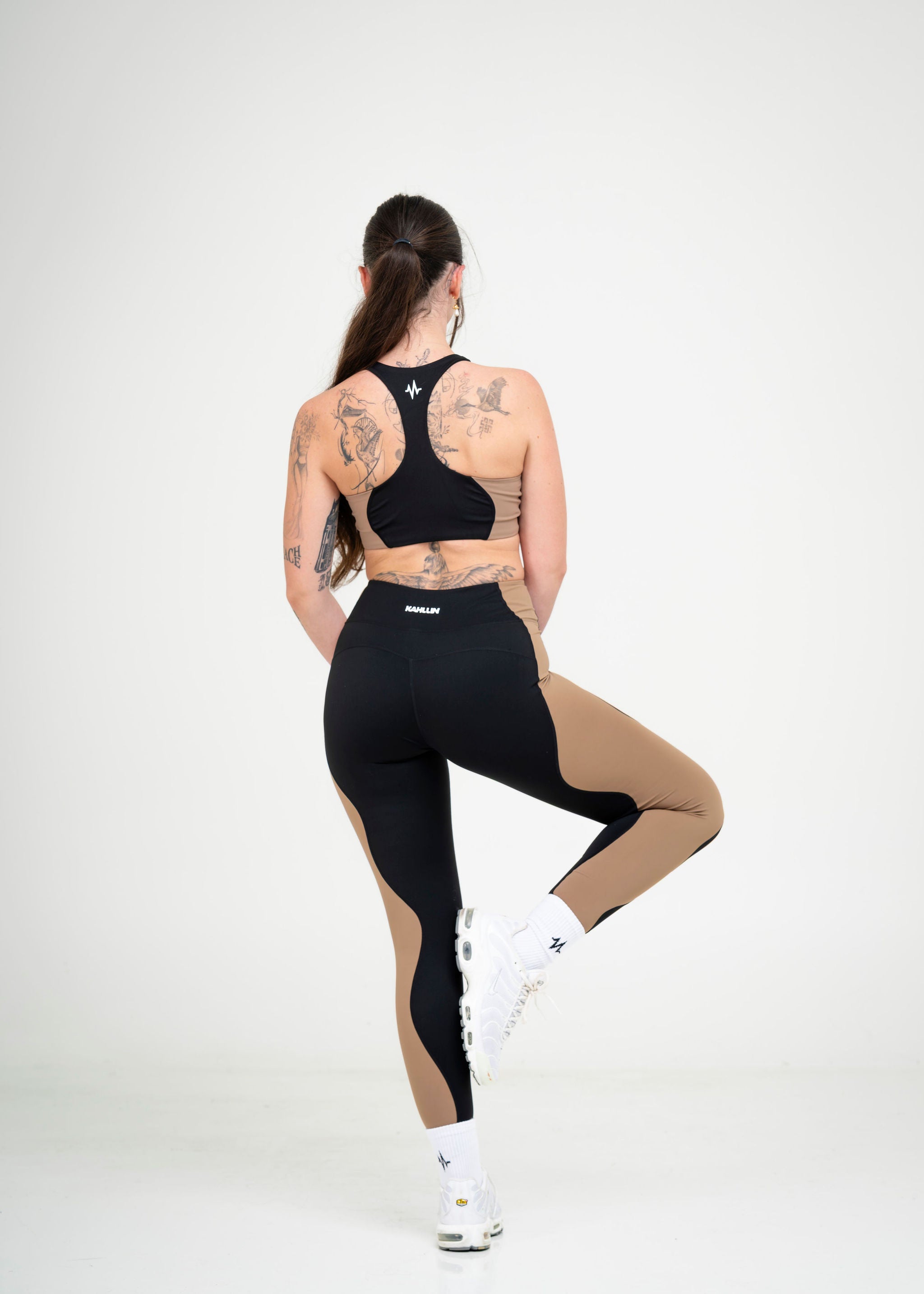wave color-block leggings