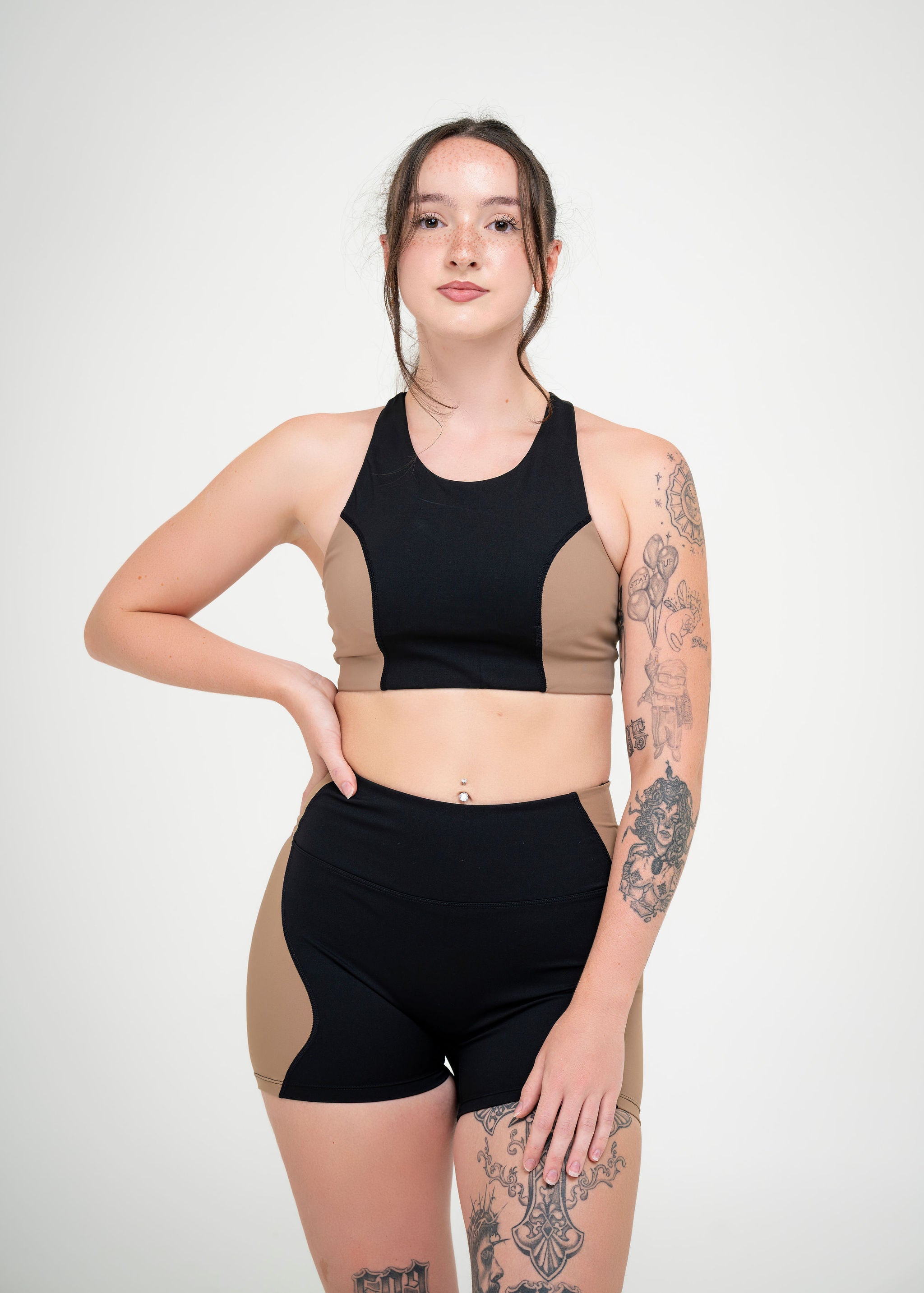 wave color-block racer back top