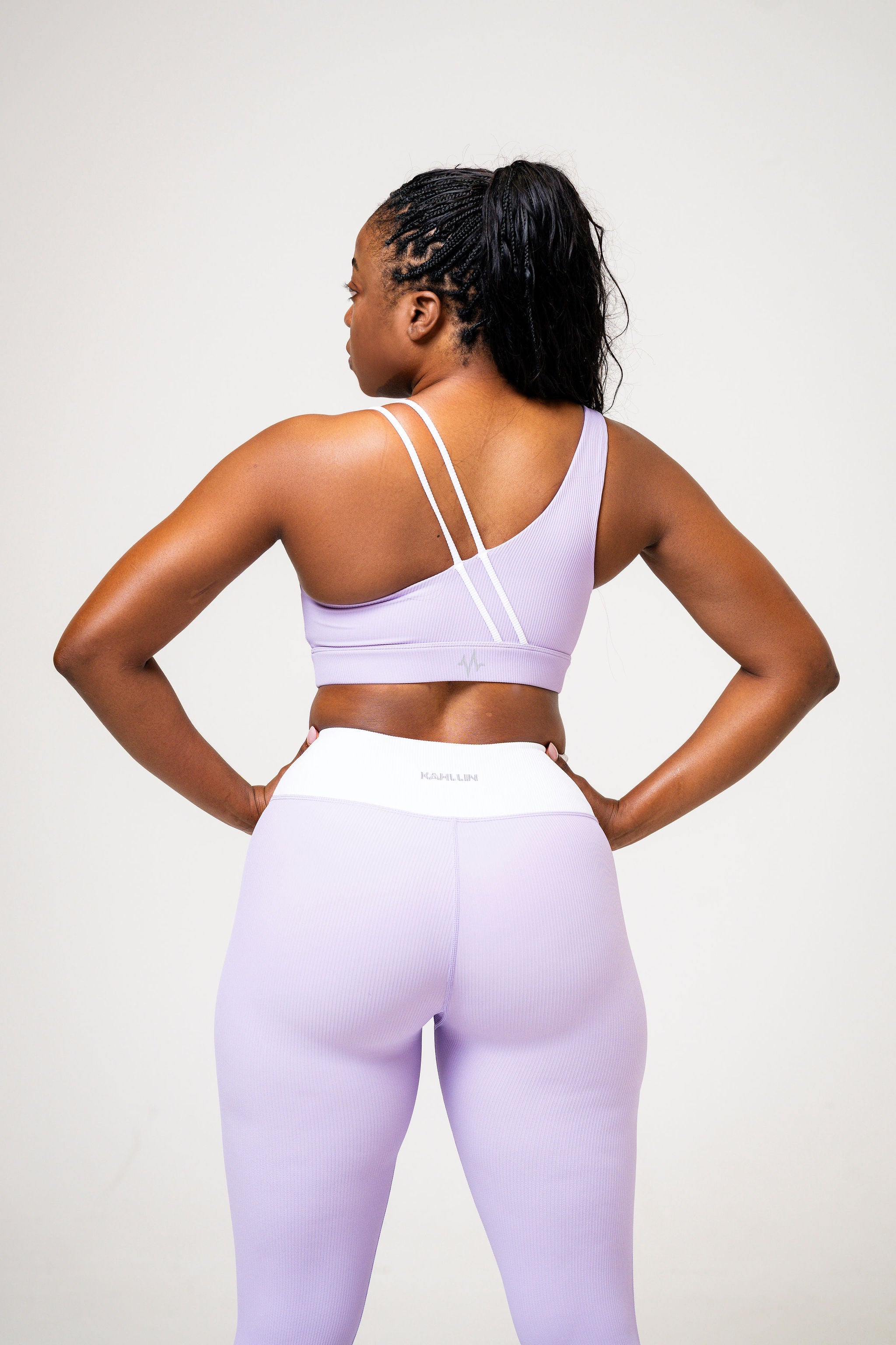 prime ribbed pastel color-block bra