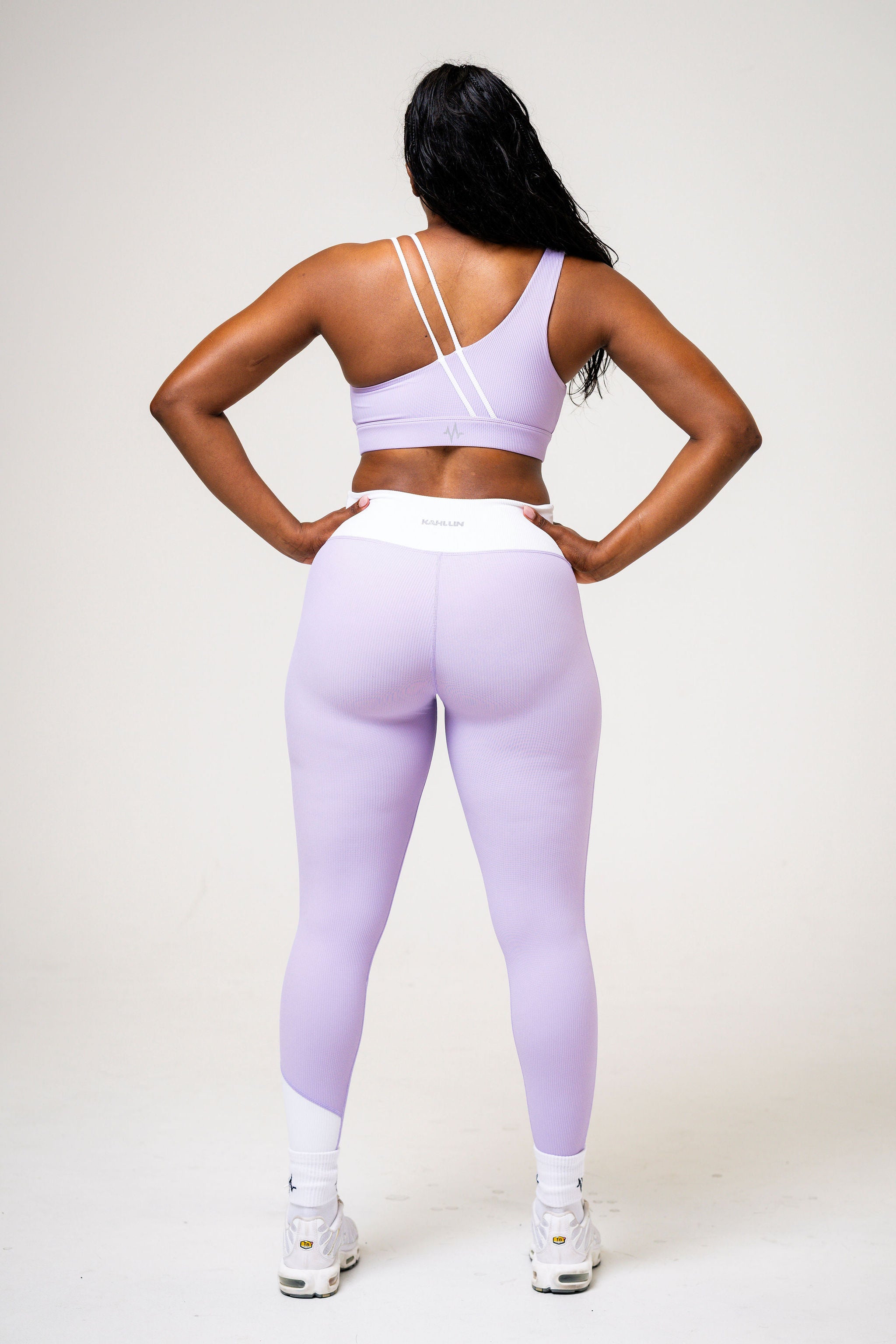 prime ribbed pastel color-block leggings