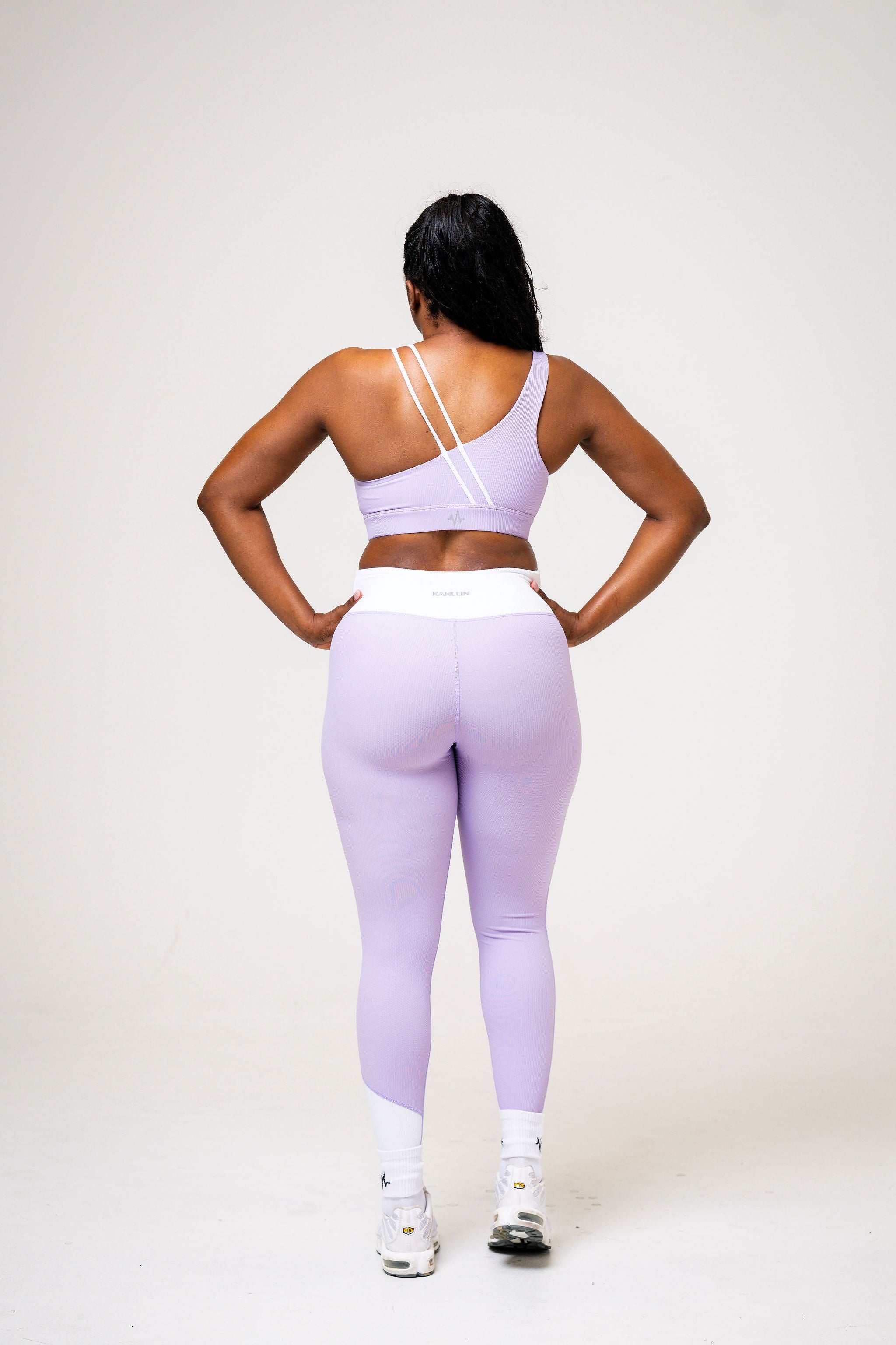prime ribbed pastel color-block leggings